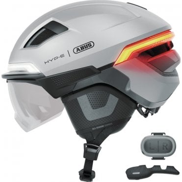 ABUS HYP-E BL.ACE Urban Commuting Helmet in Gleam Silver