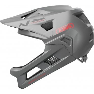 ABUS YouDrop FF Kids Full Face MTB Helmet in Ti Silver - 48-55cm