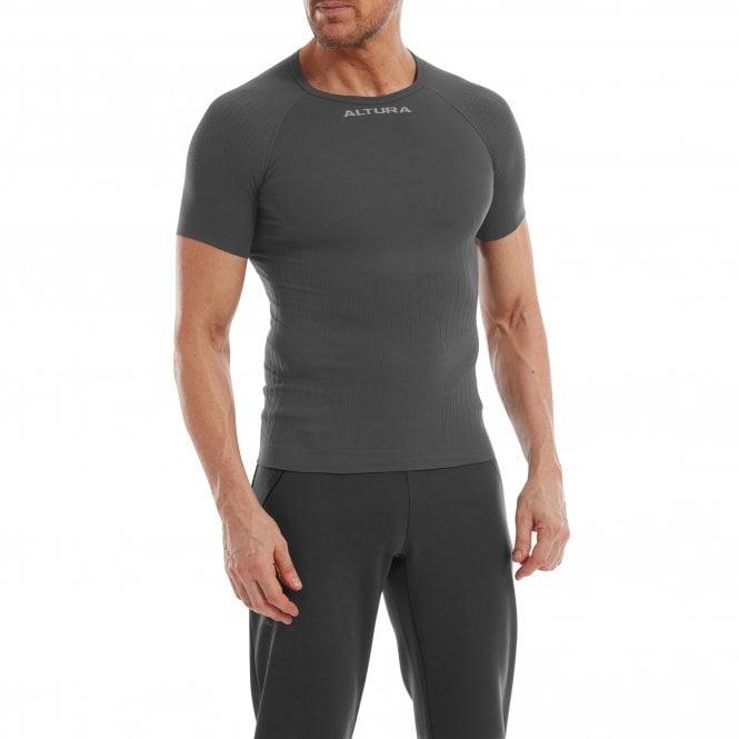 Altura Tempo Seamless Short Sleeve Baselayer - Charcoal
