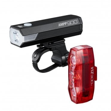 Cateye Ampp 900 / Viz 300 Bike Light Set (USB-C)