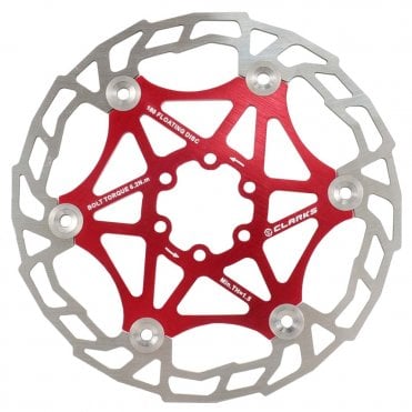 Clarks CFR-AR05 Floating Rotor 6 Bolt - 180 mm - Red