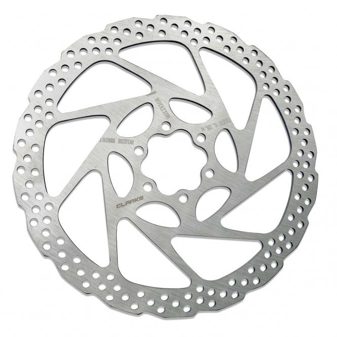 Clarks CL-027 E-Bike Stainless Steel 6 Bolt Rotor - 180 mm - Silver