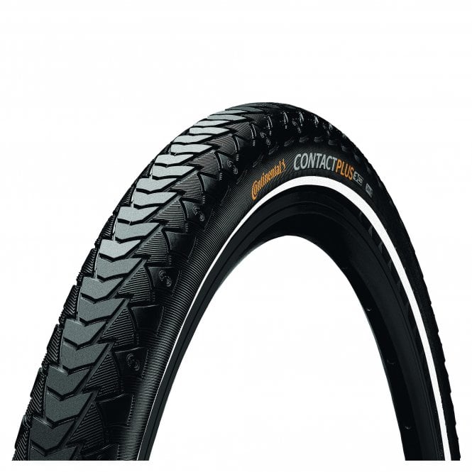 Continental Contact Plus - Rigid  Tyre - Black/Black Reflex - 700 C