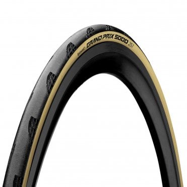 Continental Grand Prix 5000 - BlackChili Compound - Folding  Tyre - Black & Cream - 700 C