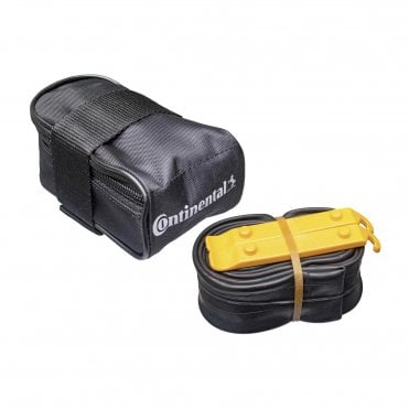 Continental Mtb Saddle Bag With Mtb 27.5 X 1.75x2.5 Presta 42mm Valve Tube And 2 Tyre Levers - Black
