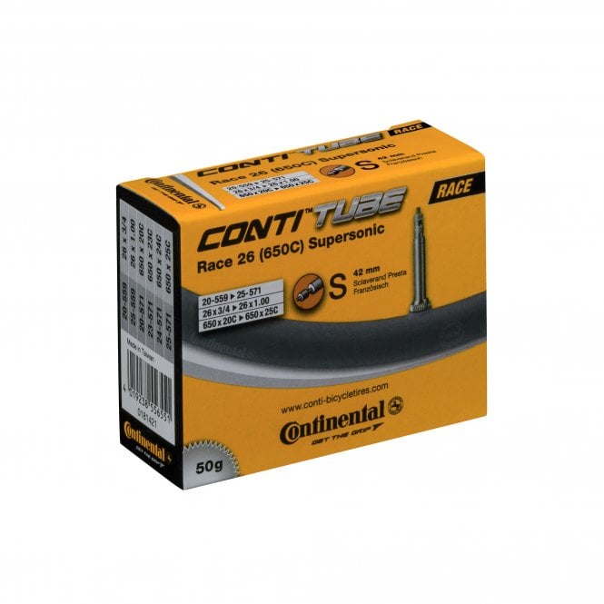 Continental Race Tube Supersonic - Presta 42mm Valve - Black - 650 C