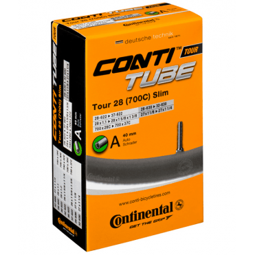 Continental Tour 28 slim tube 700 x 28 - 37C Presta valve Inner Tube