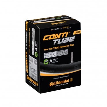 Continental Tour Tube Hermetic Plus - Schrader 40mm Valve - Black - 700 C