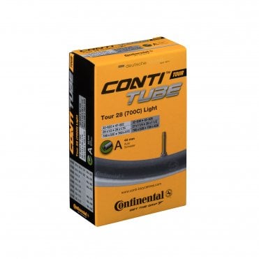 Continental Tour Tube Light - Schrader 40mm Valve - Black - 700 C