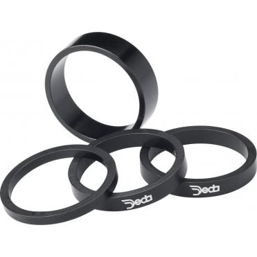 Deda Elementi 1 1/8" Alloy Headset Spacers - Black - Loose
