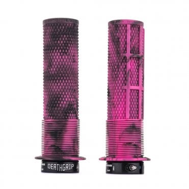 DMR Brendog DeathGrip Flange Grips - Marble pink - Thick