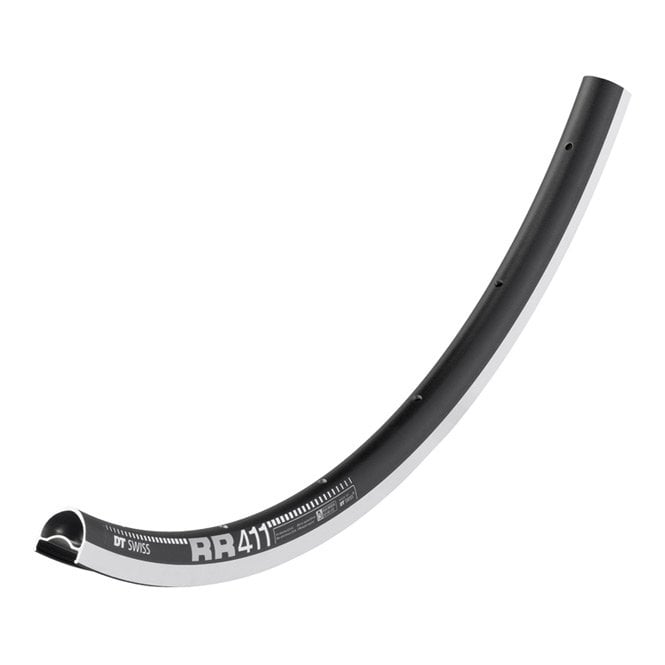 DT Swiss Rear 411 SBWT Presta-drilled Black - 700 C - 28 hole