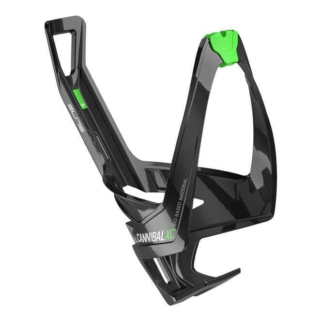 Elite Cannibal XC Bio Bottle Cage Gloss Black / Green