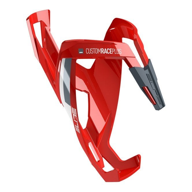 Elite Custom Race Plus Resin Bottle Cage - Red / White