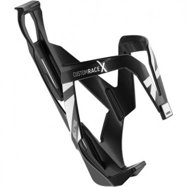 Elite Custom Race x Resin Bottle Cage - Black / White