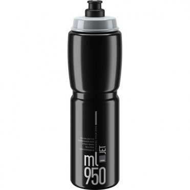 Elite Jet Biodegradable Bottle - Black With Grey Logo - 950 ml