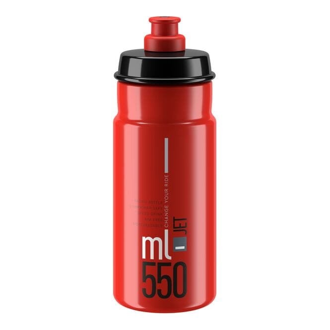 Elite Jet Biodegradable Bottle - Red With Black Logo - 550 ml