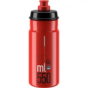 Elite Jet Biodegradable Bottle - Red With Black Logo - 550 ml
