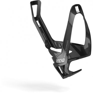 Elite Rocko Carbon Bottle Cage - Gloss Black / White