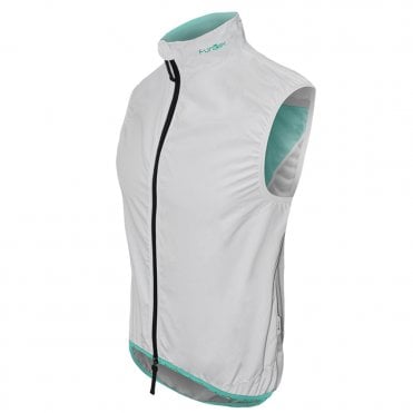 Funkier Windbloc Ladies Pro Gilet in White/Mint