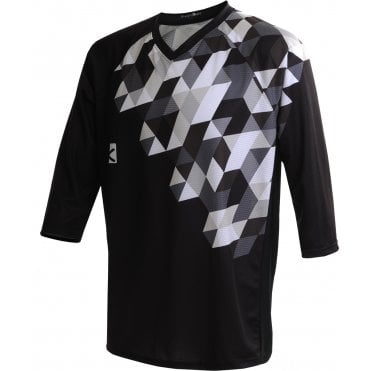 Funkier Flow-MTB Enduro 3/4 Jersey in Black/White