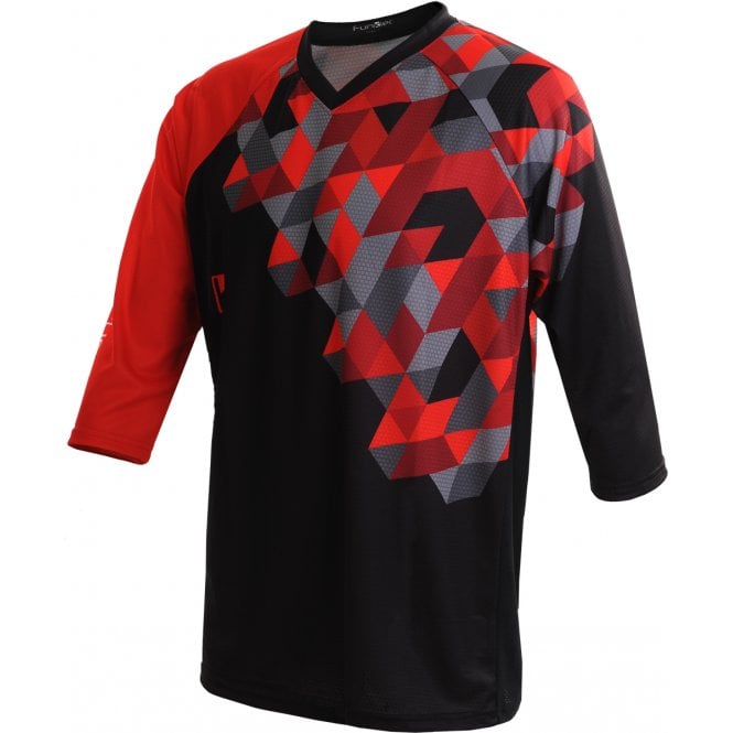 Funkier Flow-MTB Enduro 3/4 Jersey in Red/Black