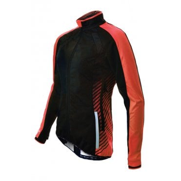 Funkier Tacona WJ-1324 Womens Softshel Windstopper Jacket in Black/Red