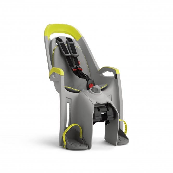 Hamax Amaze Child Bike Seat With Carrier Adapter  Light Grey and Lime