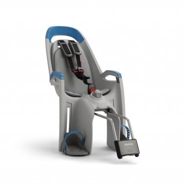 Hamax Amaze Child Bike Seat With Lockable Bracket  Light Grey and Petrol Blue