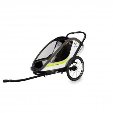 Hamax Breeze Twin Child Bike Trailer - White/Green