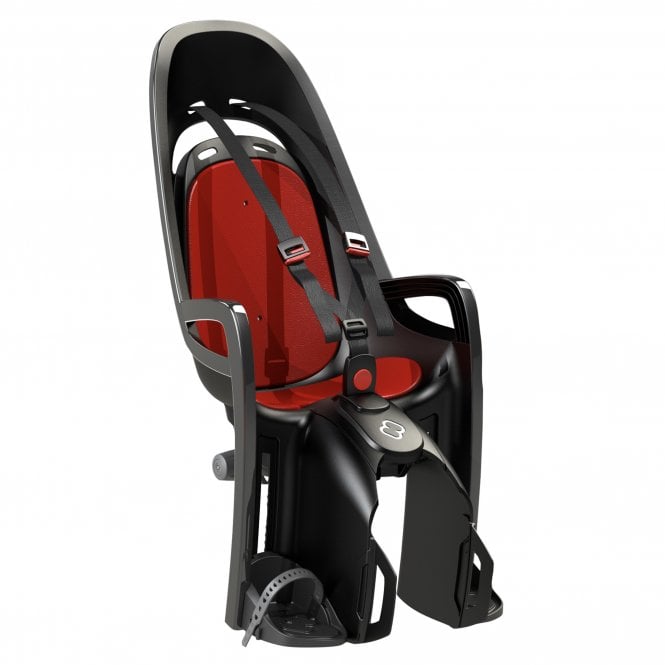 Hamax Zenith Child Bike Seat Pannier Rack Version - Grey/Red