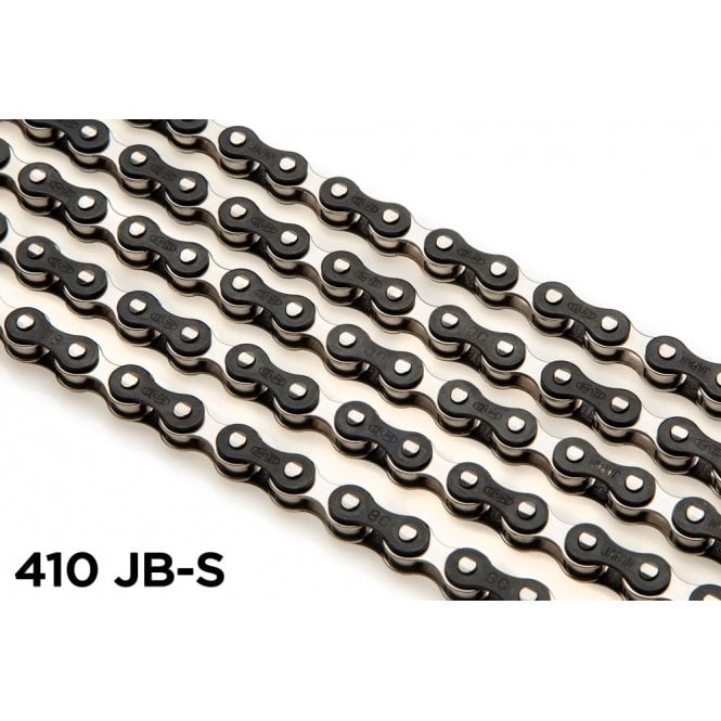 IZUMI Jet Black Standard Chain 1/2 x 1/8 in. Track/Fixed Silver/Black