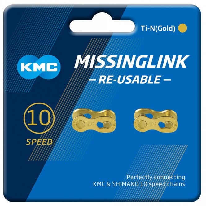 KMC MissingLink 10-speed Joining links 10R Ti-Ni 2Pr (Re-useable) - Gold