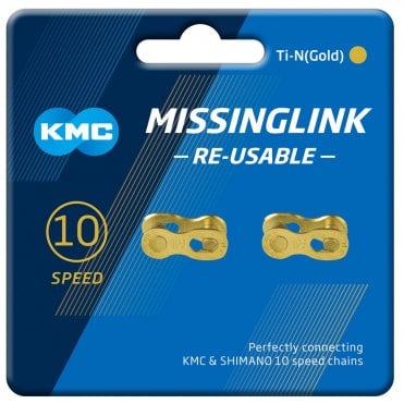 KMC MissingLink 10-speed Joining links 10R Ti-Ni 2Pr (Re-useable) - Gold