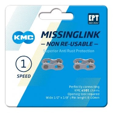 KMC MissingLink 101NR EPT Joining Links For Single Speed Chains