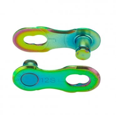 KMC MissingLink 12-speed Chain Joining links 12NR 2 Pcs - Aurora green