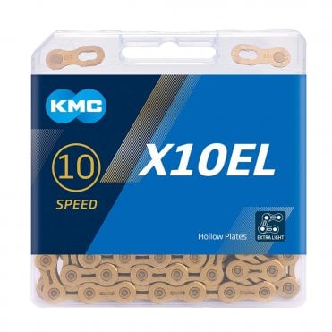 KMC X10-EL Chain - 10 Speed - Ti-N - Gold