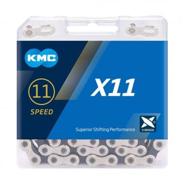 KMC X11 Chain - 11 Speed - Silver/black 118 Links