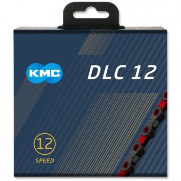KMC X12 DLC Superlight Chain - 12 Speed - Black/Red