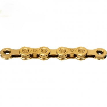 KMC X12 Ti-N Gold Waxed Chain - 12 Speed -126L
