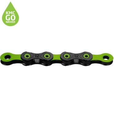 KMC X12L DLC Pre-waxed 12 Speed Chain Black/Apple 126L