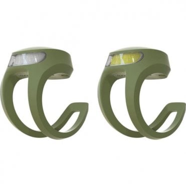 Knog Frog V3 Rechargeable Light set - Army Jacket Green