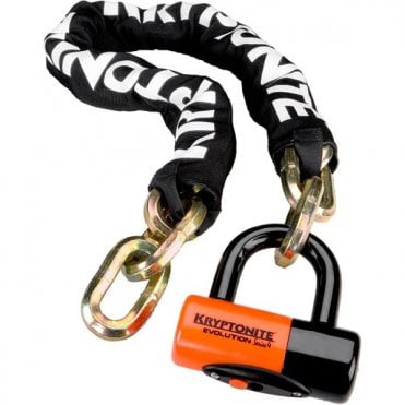 Kryptonite New York Chain (12 mm/100 cm) | 14mm EV Series Disc Lock - Sold Secure Gold