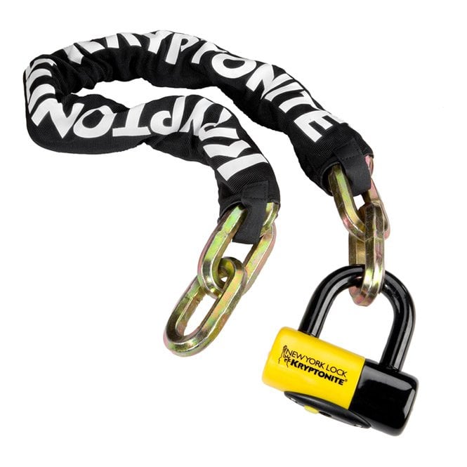 Kryptonite New York Fahgettaboudit Chain 14mmX100cm And NY Disc Lock Sold Secure Diamond