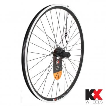 KX MTB 650B/27.5" Dbwall Q/R Cassette Rear Wheel - Rim Brake - 8-11 Spd -Black