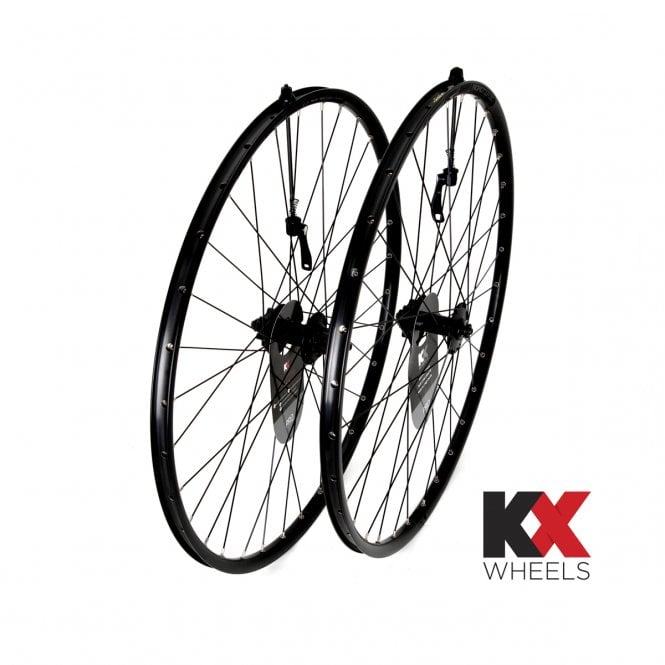 KX Wheels KX Pro 700c Hybrid Disc Wheelset - KX Pro Sealed Bearing - MTB 10-11 Speed - Black