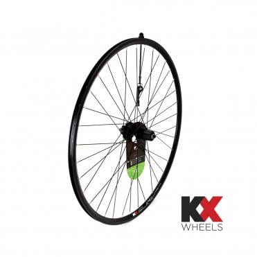 KX Road 700C Doublewall Q/R Rear Wheel - Disc Brake - 8-11 Spd -  Black