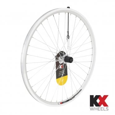 KX Wheels MTB 26" Doublewall Q/R Cassette Rear Wheel - Rim Brake - Silver