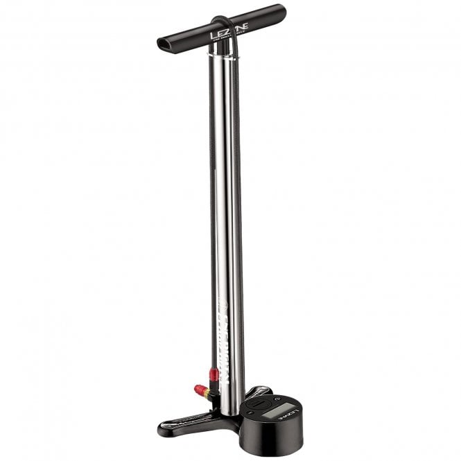Lezyne CNC Digital Drive Floor Pump  - Silver/Hi Gloss