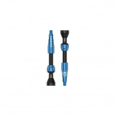 Lezyne CNC TLR Valves Pair - 44 mm - Blue